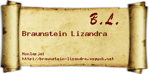 Braunstein Lizandra névjegykártya